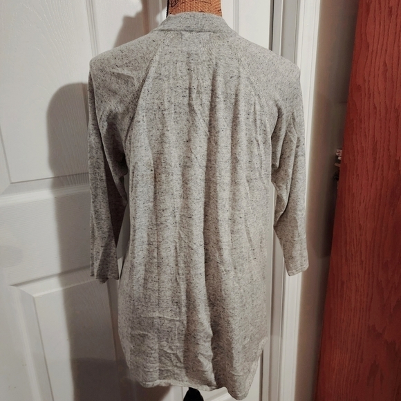 Gap Light Heathered Gray Open Front Cardigan Sweater Women's Small S Lightweight - Picture 3 of 5